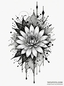 E, ink illustration for tattoo, black and whi... - эскиз тату (№1751743586_0, 05.07.2025 19:26) — Tatufoto.com