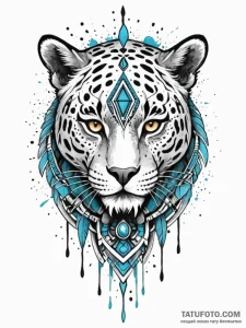 Jaguar warrior from aztec mythology, with obs... - эскиз тату (№1751743760_0, 05.07.2025 19:29) — Tatufoto.com