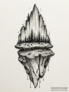 Petrified wood, ink illustration for tattoo,... - эскиз тату (№1751744109_0, 05.07.2025 19:35) — Tatufoto.com