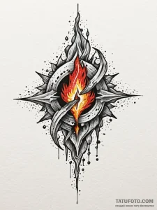 Noble relic devouring celestial flame, concep... - эскиз тату (№1751745307_0, 05.07.2025 19:55) — Tatufoto.com