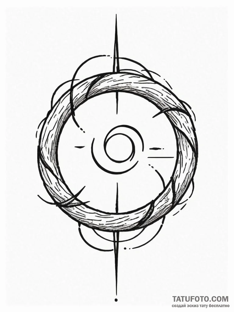 Omega symbol cracked in stone, artistic tatto... - эскиз тату (№1751750122_0, 05.07.2025 21:15) — Tatufoto.com