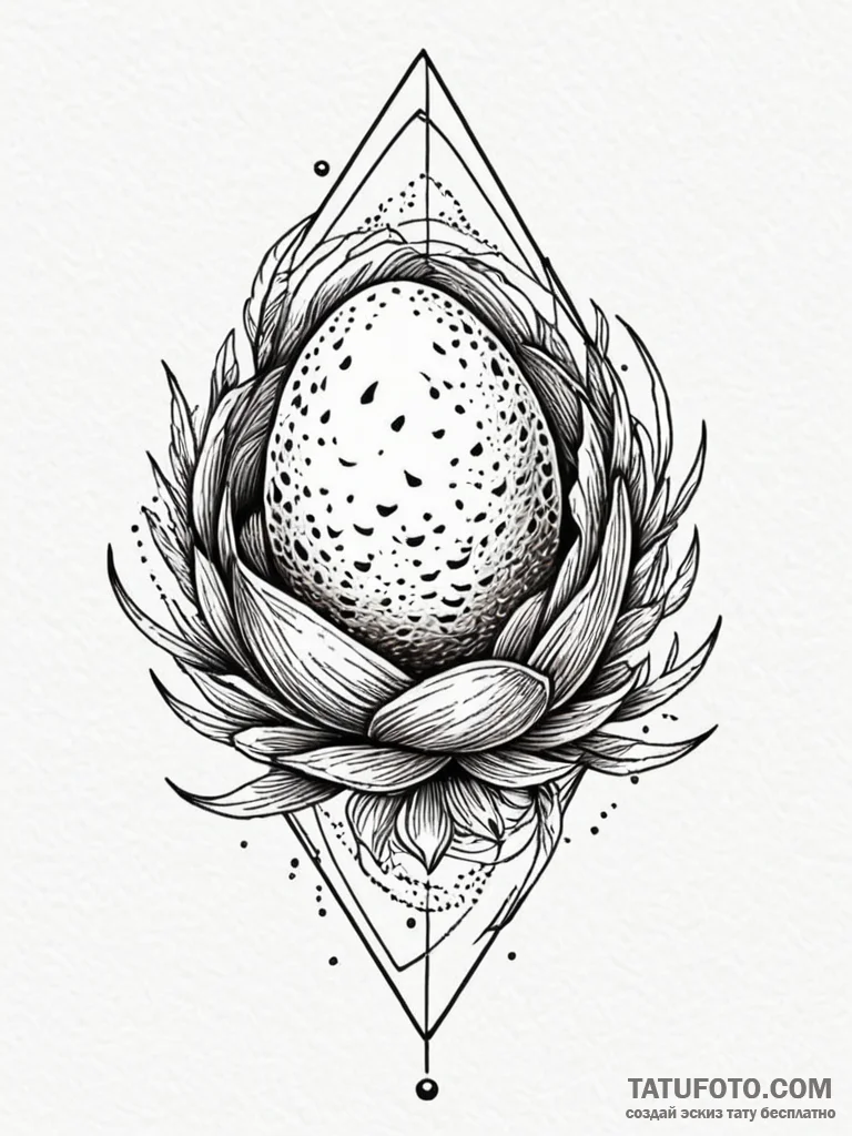 Quail's egg, speckled and delicate, tattoo li... - эскиз тату (№1751751058_0, 05.07.2025 21:30) — Tatufoto.com