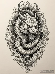 Ivory flames devouring celestial gate, tattoo... - эскиз тату (№1751751820_0, 05.07.2025 21:43) — Tatufoto.com