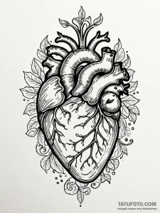Anatomical heart in glass jar, tattoo sketch... - эскиз тату (№1751751904_0, 05.07.2025 21:45) — Tatufoto.com