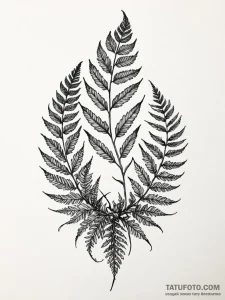 Ellie's fern tattoo from the last of us - эскиз тату (№1751752996_0, 05.07.2025 22:03) — Tatufoto.com