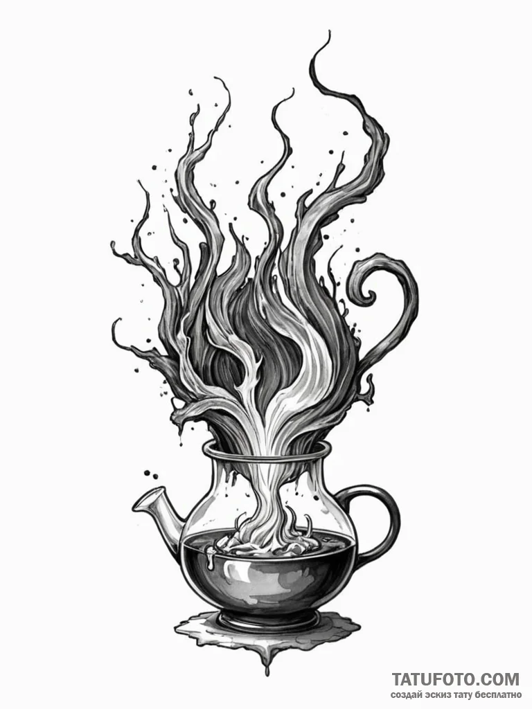 Gnarled hand of a witch brewing a potion, con... - эскиз тату (№1751753253_0, 05.07.2025 22:07) — Tatufoto.com