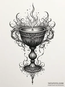 Corrupted chalice overflowing darkness, ink i... - эскиз тату (№1751753932_0, 05.07.2025 22:18) — Tatufoto.com