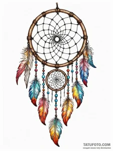 Dreamcatcher made of bones, tattoo sketch des... - эскиз тату (№1751754527_0, 05.07.2025 22:28) — Tatufoto.com