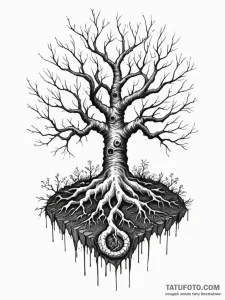 Opal belt coiling through roots, concept art... - эскиз тату (№1751755283_0, 05.07.2025 22:41) — Tatufoto.com