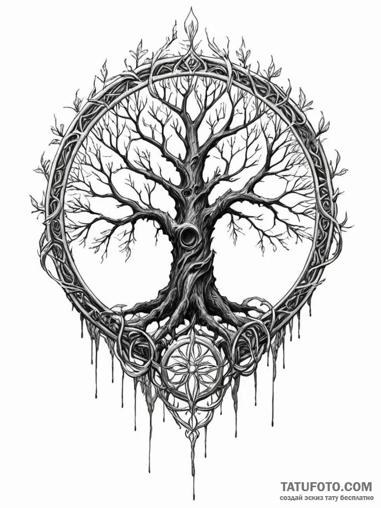 The erdtree from elden ring - эскиз тату (№1751755617_0, 05.07.2025 22:46) — Tatufoto.com
