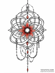 Molten chains binding celestial bloom, concep... - эскиз тату (№1751756209_0, 05.07.2025 22:56) — Tatufoto.com