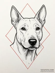 Bull terrier, artistic tattoo sketch, aesthet... - эскиз тату (№1751757481_0, 05.07.2025 23:18) — Tatufoto.com