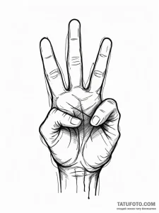 Peace sign, hand-drawn and messy, concept art... - эскиз тату (№1751757652_0, 05.07.2025 23:20) — Tatufoto.com
