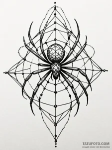 Crystal web spun by spectral spider, tattoo d... - эскиз тату (№1751757994_0, 05.07.2025 23:26) — Tatufoto.com