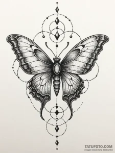 Moth with crystalline wings, tattoo flash she... - эскиз тату (№1751758757_0, 05.07.2025 23:39) — Tatufoto.com