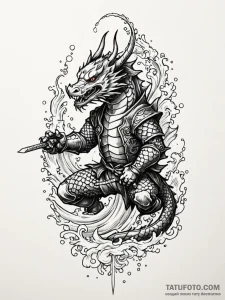 Ash-covered knight kneeling, sword plunged in... - эскиз тату (№1751759097_0, 05.07.2025 23:44) — Tatufoto.com