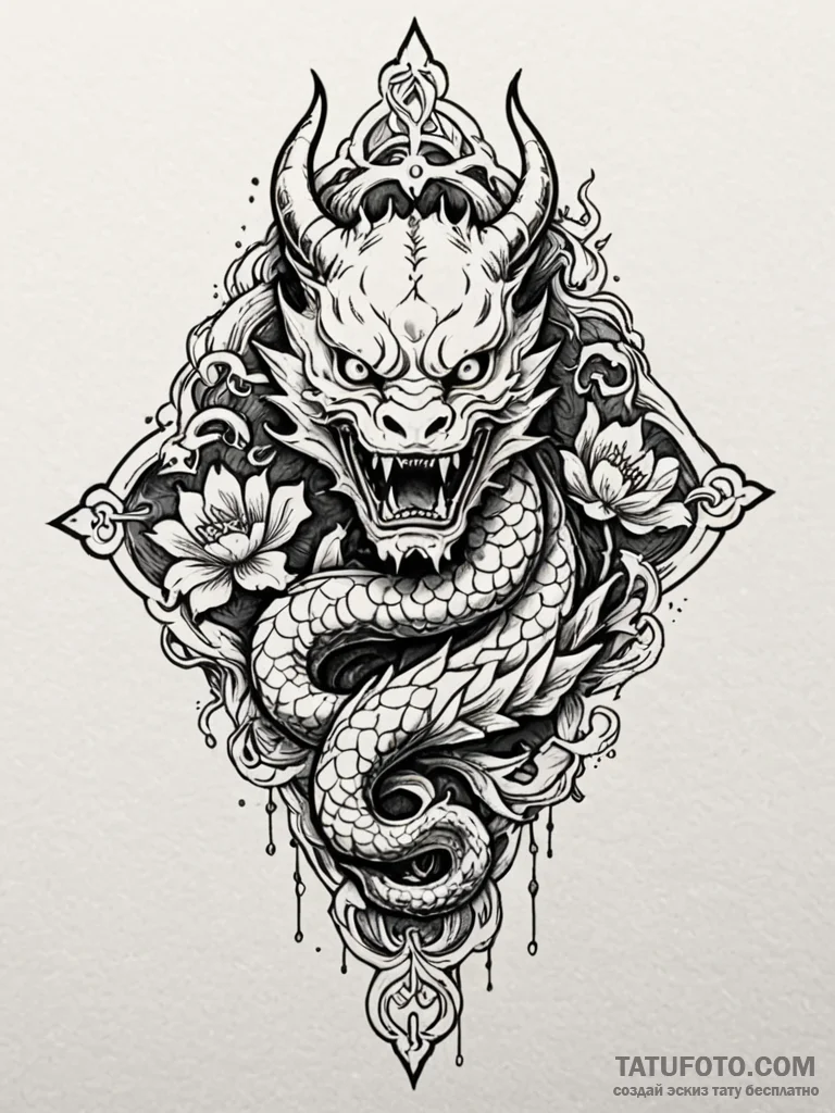 Lilith's sigil, ink illustration for tattoo,... - эскиз тату (№1751759266_0, 05.07.2025 23:47) — Tatufoto.com