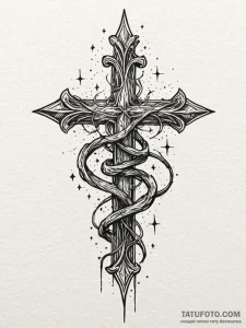 Wand of roots devouring starlight, tattoo dra... - эскиз тату (№1751760362_0, 06.07.2025 00:06) — Tatufoto.com