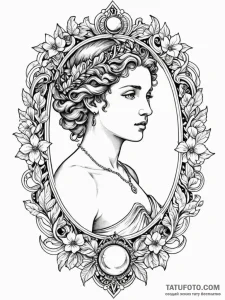 Symbol of a goddess (e.g., venus's mirror, di... - эскиз тату (№1751760446_0, 06.07.2025 00:07) — Tatufoto.com