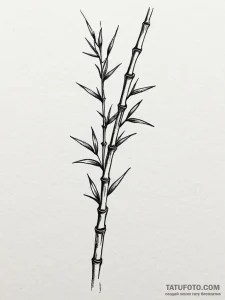 A detailed bamboo stalk in water, serene,, ta... - эскиз тату (№1751761460_0, 06.07.2025 00:24) — Tatufoto.com