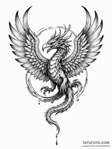 Quetzalcoatl, the feathered serpent, in fligh... - эскиз тату (№1751761714_0, 06.07.2025 00:28) — Tatufoto.com