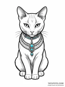 Egyptian cat - эскиз тату (№1751763651_0, 06.07.2025 01:00) — Tatufoto.com