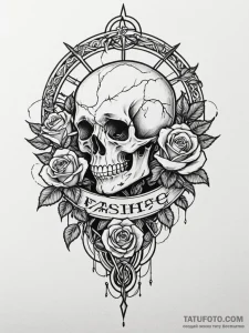 Broken veil of celestial gate, concept art fo... - эскиз тату (№1751765347_0, 06.07.2025 01:29) — Tatufoto.com
