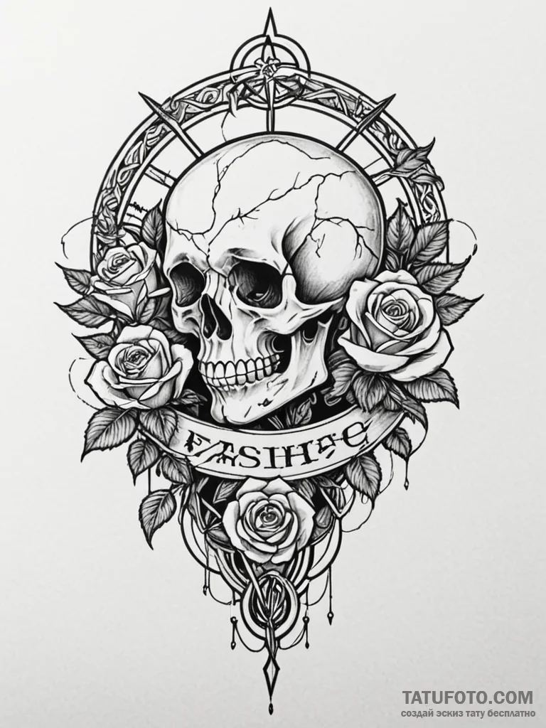 Broken veil of celestial gate, concept art fo... - эскиз тату (№1751765347_0, 06.07.2025 01:29) — Tatufoto.com