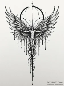 Necrotic wings tearing veil, concept art for... - эскиз тату (№1751765601_0, 06.07.2025 01:33) — Tatufoto.com