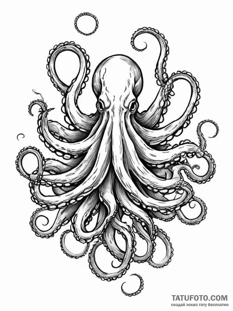 Kraken - эскиз тату (№1751766787_0, 06.07.2025 01:53) — Tatufoto.com