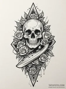 Kayak broken beneath stormy sea, tattoo drawi... - эскиз тату (№1751767294_0, 06.07.2025 02:01) — Tatufoto.com