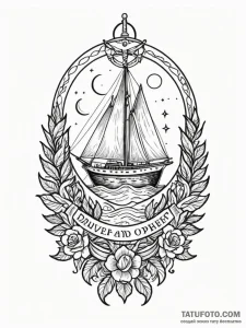 N, ink illustration for tattoo, moderately de... - эскиз тату (№1751768758_0, 06.07.2025 02:25) — Tatufoto.com