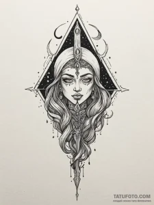 Moon dagger piercing spectral veil, artistic... - эскиз тату (№1751769353_0, 06.07.2025 02:35) — Tatufoto.com