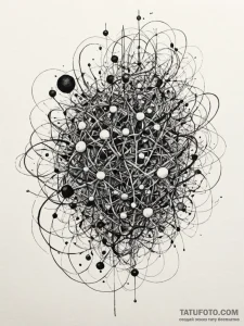 Neural network diagram, complex and beautiful... - эскиз тату (№1751770112_0, 06.07.2025 02:48) — Tatufoto.com