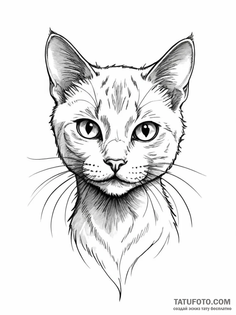 Black cat - эскиз тату (№1751770197_0, 06.07.2025 02:49) — Tatufoto.com