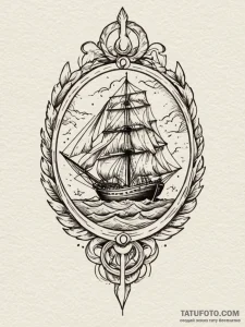 Palm, concept art for tattoo, dynamic composi... - эскиз тату (№1751773577_0, 06.07.2025 03:46) — Tatufoto.com