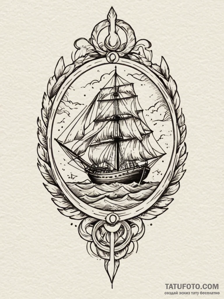 Palm, concept art for tattoo, dynamic composi... - эскиз тату (№1751773577_0, 06.07.2025 03:46) — Tatufoto.com
