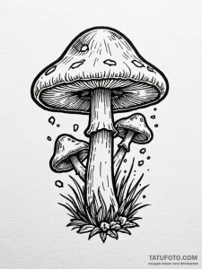 Power-up mushroom from mario, tattoo flash sh... - эскиз тату (№1751773915_0, 06.07.2025 03:51) — Tatufoto.com