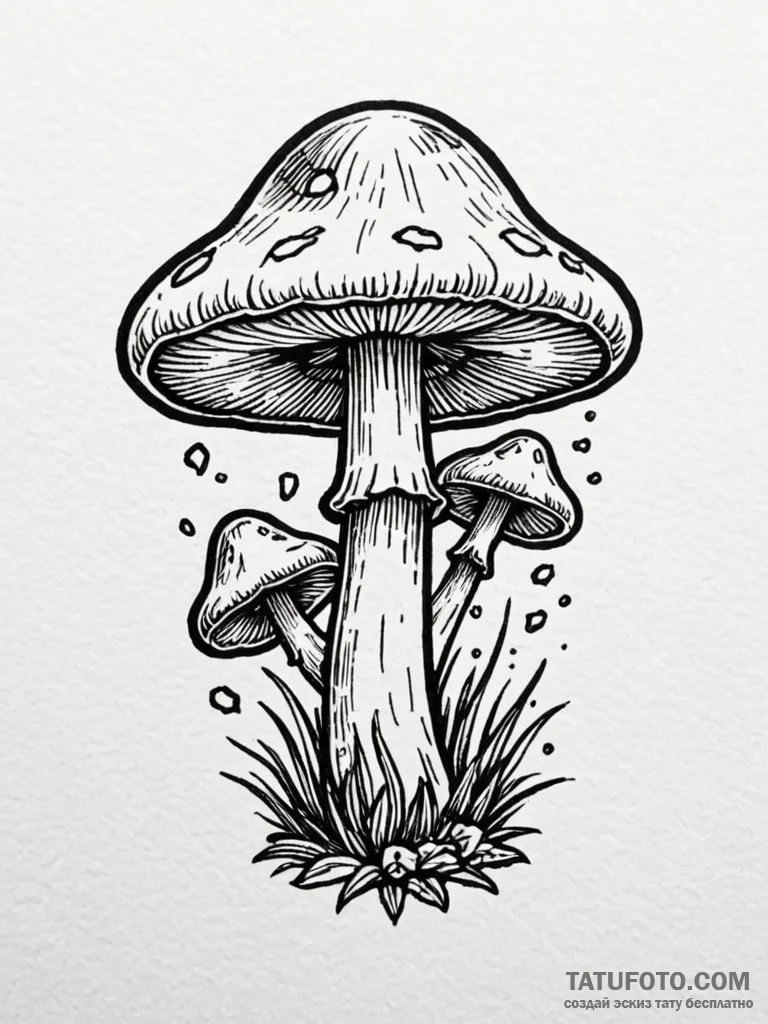 Power-up mushroom from mario, tattoo flash sh... - эскиз тату (№1751773915_0, 06.07.2025 03:51) — Tatufoto.com