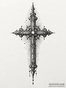 Etched key within obsidian spire, artistic ta... - эскиз тату (№1751774253_0, 06.07.2025 03:57) — Tatufoto.com