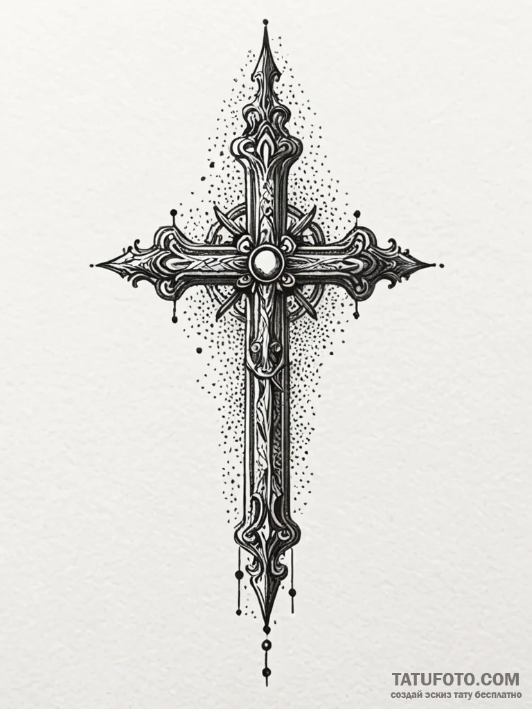 Etched key within obsidian spire, artistic ta… — эскиз тату (№1751774253_0, 06.07.2025 03:57) — Tatufoto.com