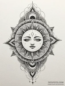Dark serpent biting sun, ink illustration for... - эскиз тату (№1751775864_0, 06.07.2025 04:24) — Tatufoto.com