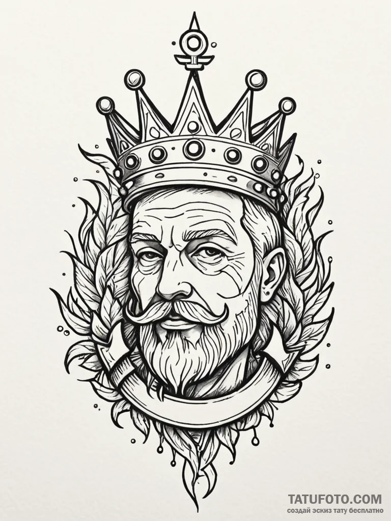 Nexus crown devoured by roots, tattoo sketch… — эскиз тату (№1751776118_0, 06.07.2025 04:28) — Tatufoto.com