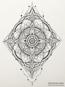 Frosted mirror reflecting void, tattoo line a... - эскиз тату (№1751776454_0, 06.07.2025 04:34) — Tatufoto.com