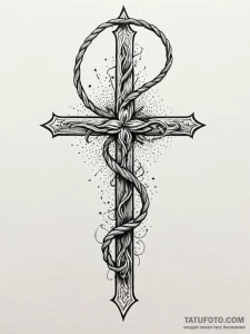 A powerful burning rope, fading,, tattoo sket... - эскиз тату (№1751777912_0, 06.07.2025 04:58) — Tatufoto.com