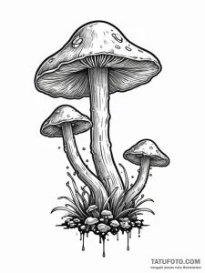 Bioluminescent fungi - эскиз тату (№1751778589_0, 06.07.2025 05:09) — Tatufoto.com
