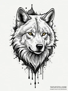 Abyssal wolf with molten scars, tattoo drawin... - эскиз тату (№1751779440_0, 06.07.2025 05:24) — Tatufoto.com