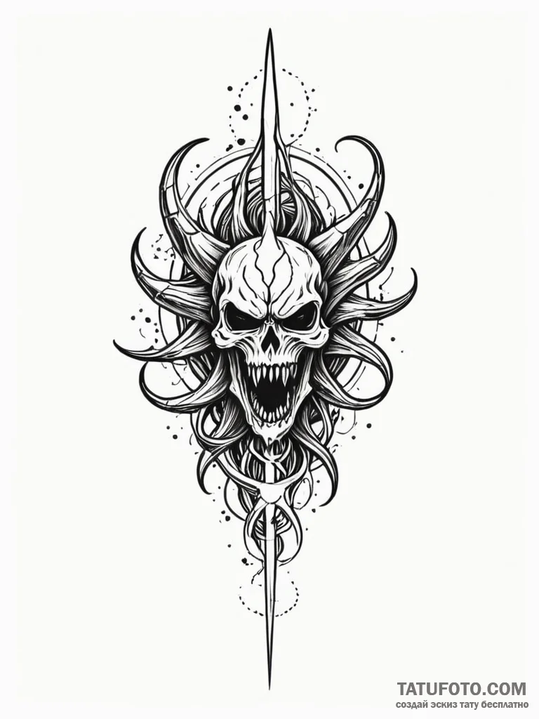 Tainted blade devouring starlight, tattoo ske… — эскиз тату (№1751779612_0, 06.07.2025 05:26) — Tatufoto.com