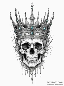 Frosted blade crowned in bone, artistic tatto... - эскиз тату (№1751779866_0, 06.07.2025 05:31) — Tatufoto.com