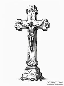 Pillar, standing strong amidst ruins, artisti... - эскиз тату (№1751779950_0, 06.07.2025 05:32) — Tatufoto.com